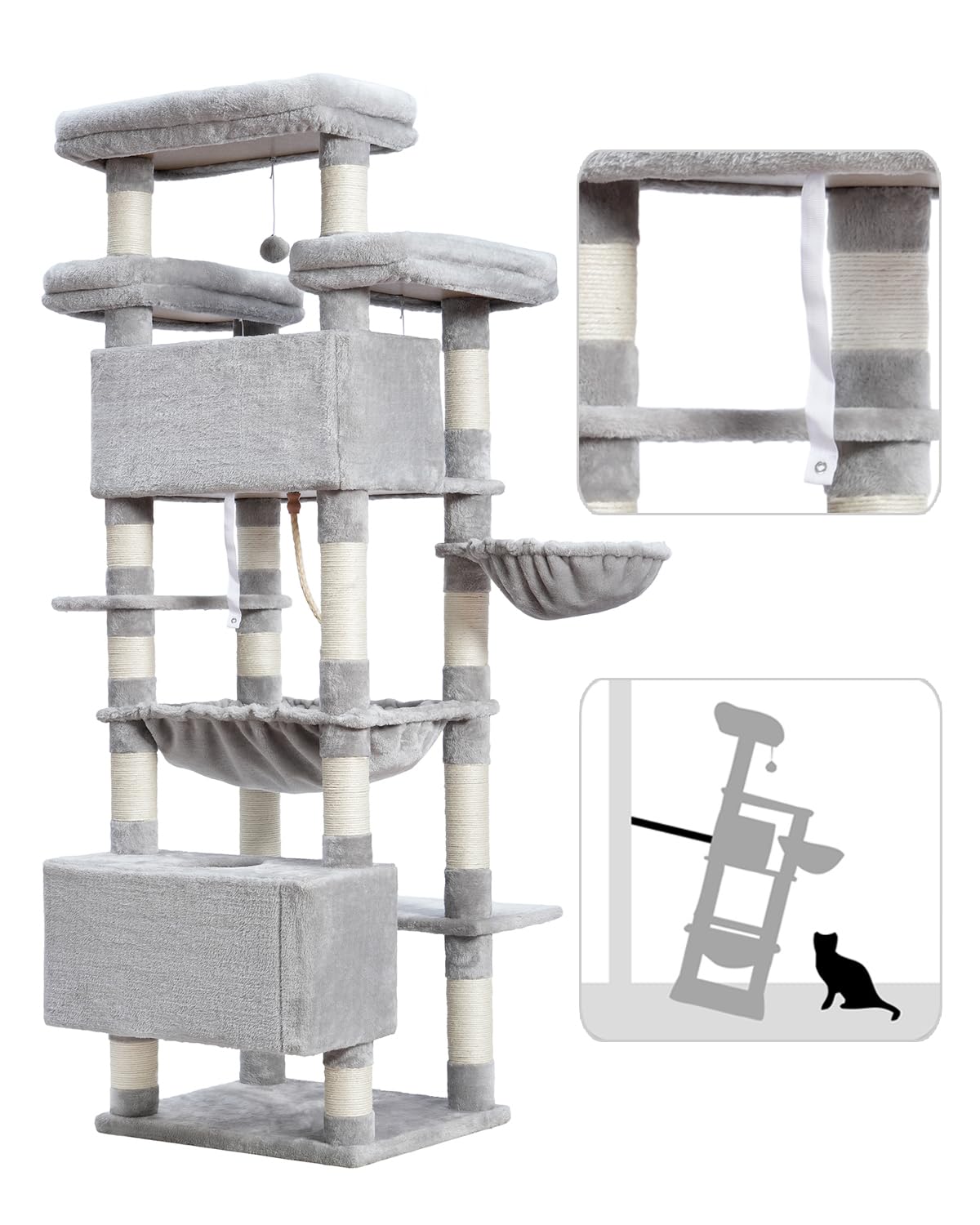 Gitelsnour anti-tip kit boosts stability for multi-cat play