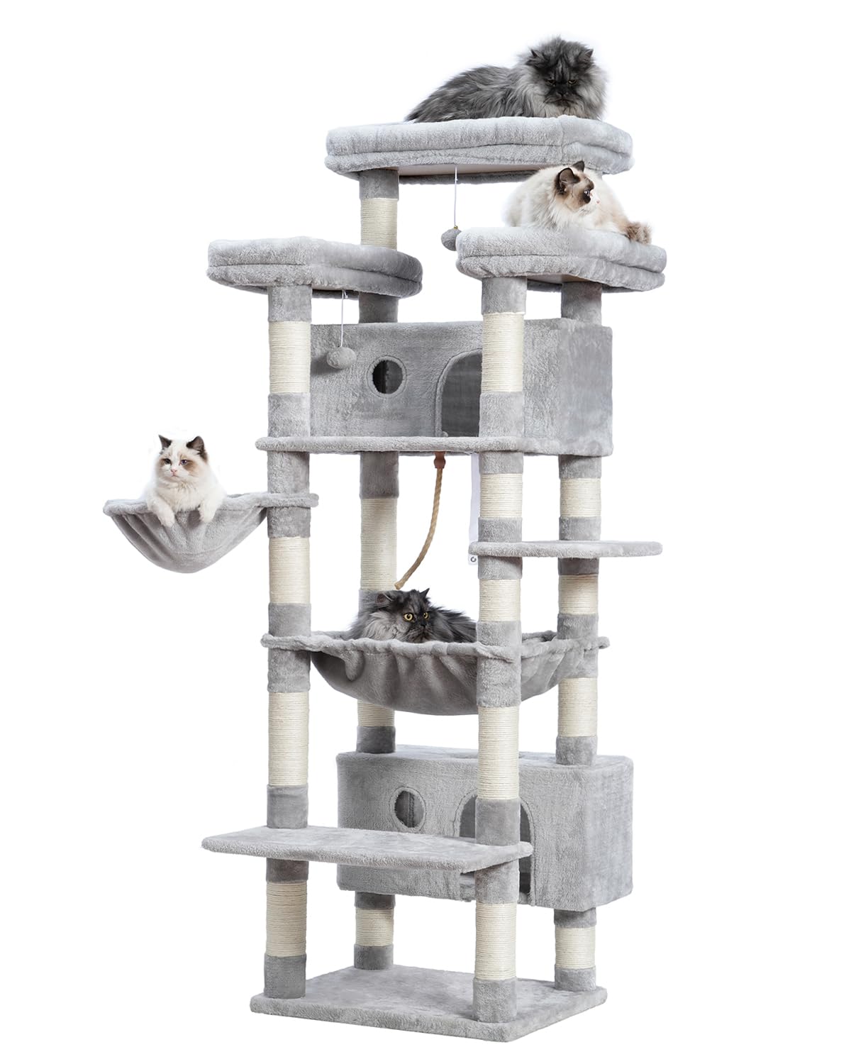 Gitelsnour light gray cat tree blends with modern interiors