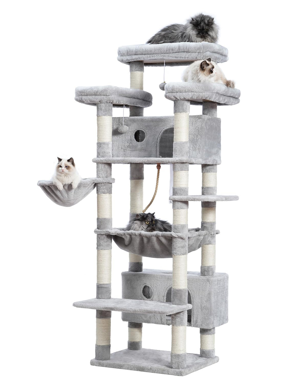 Gitelsnour light gray cat tree blends with modern interiors