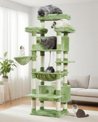 Gitelsnour cat tree 74in top perches provide elevated viewing for curious cats.