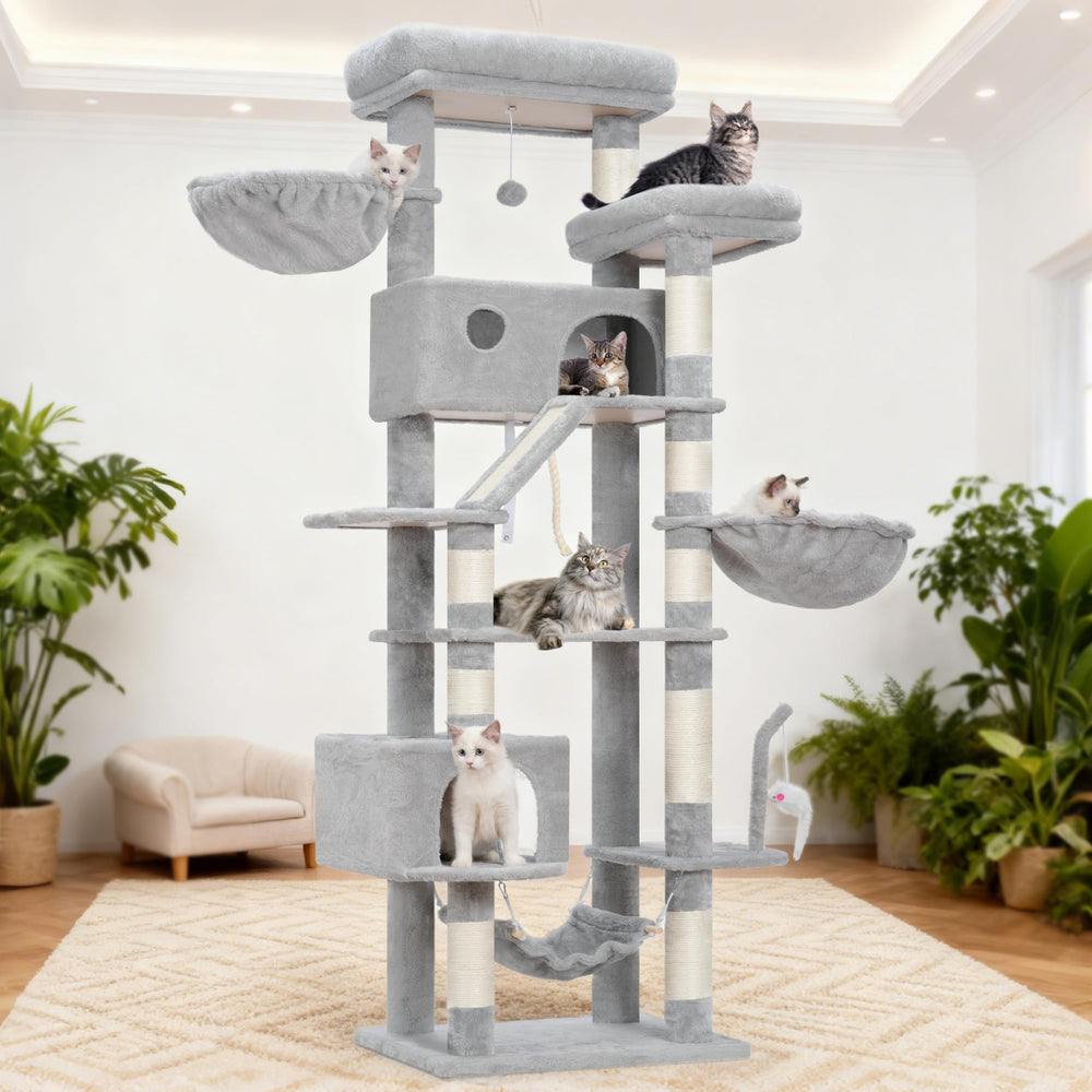 Gitelsnour cat tree anti tip bars boost stability during active moments.