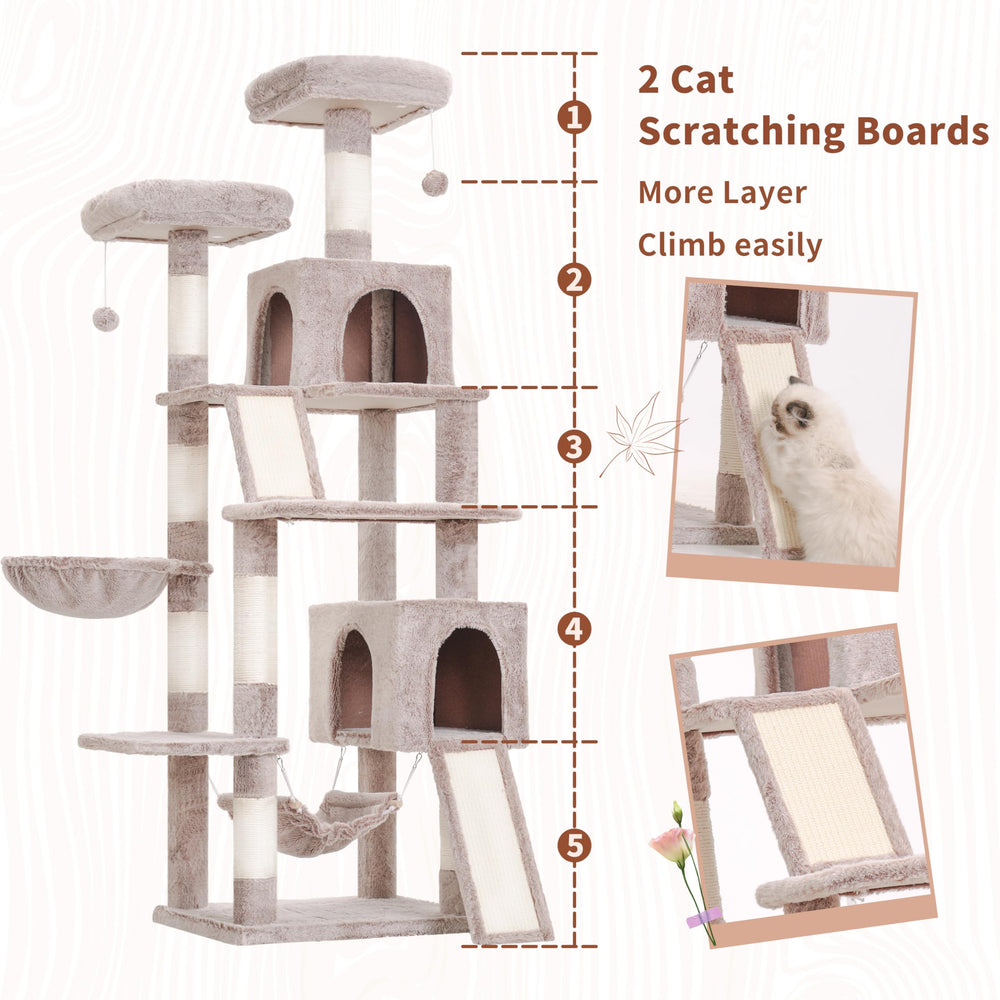Gitelsnour cat tree anti-tip strap secures to wall for stability
