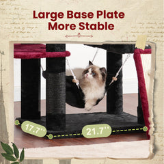 Gitelsnour cat tree anti-tipping strap increases wall-secure safety.