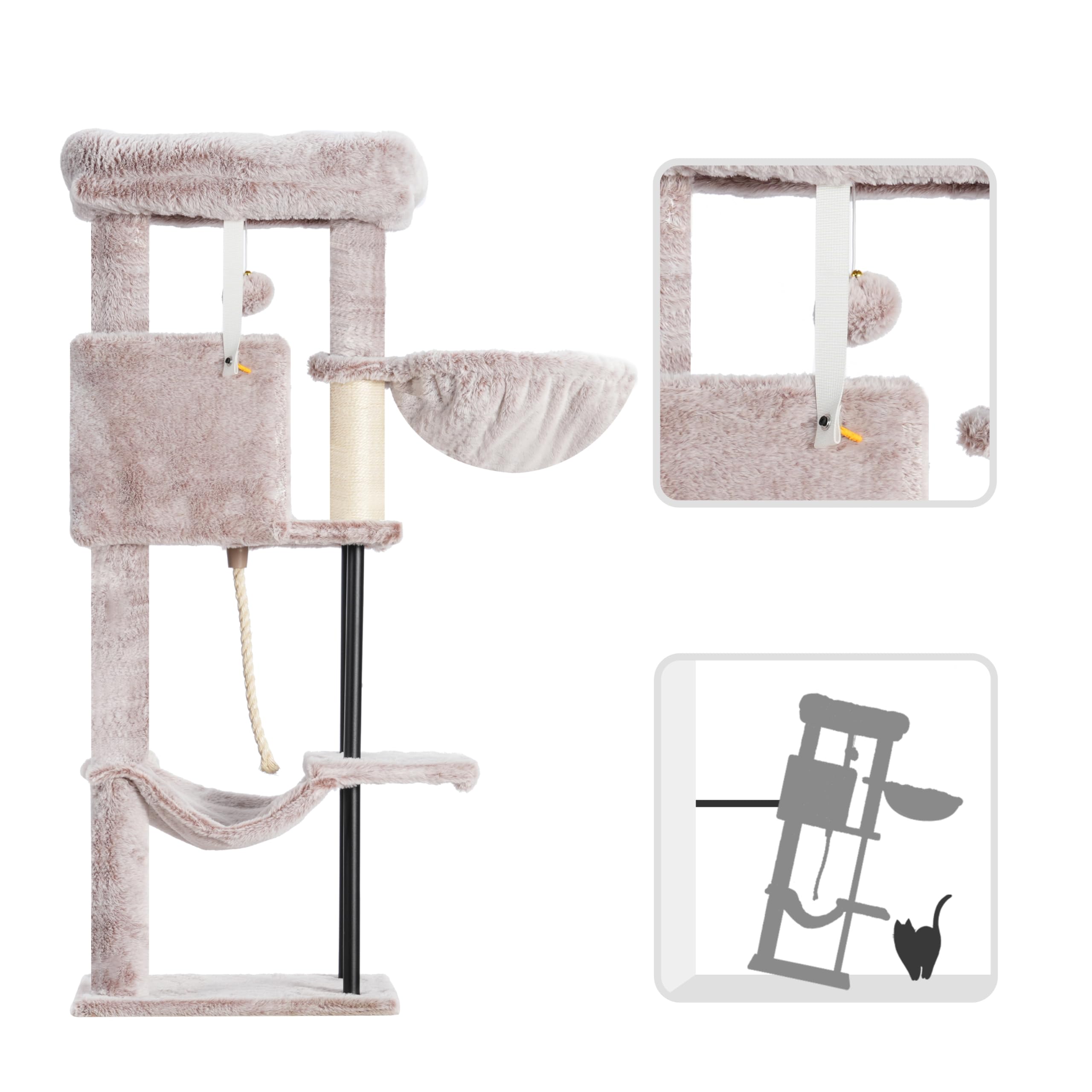 Gitelsnour cat-tree assembly tools included simplify setup.