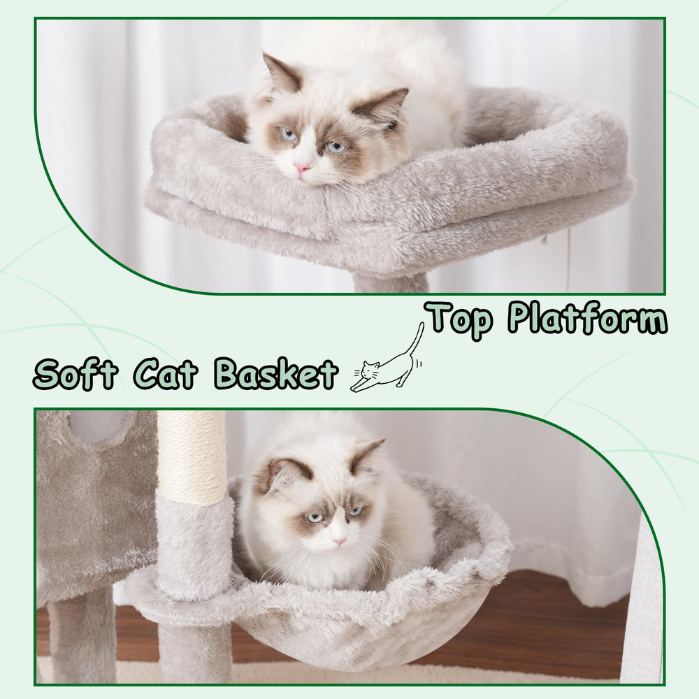 Gitelsnour cat tree assembly process with included tools.