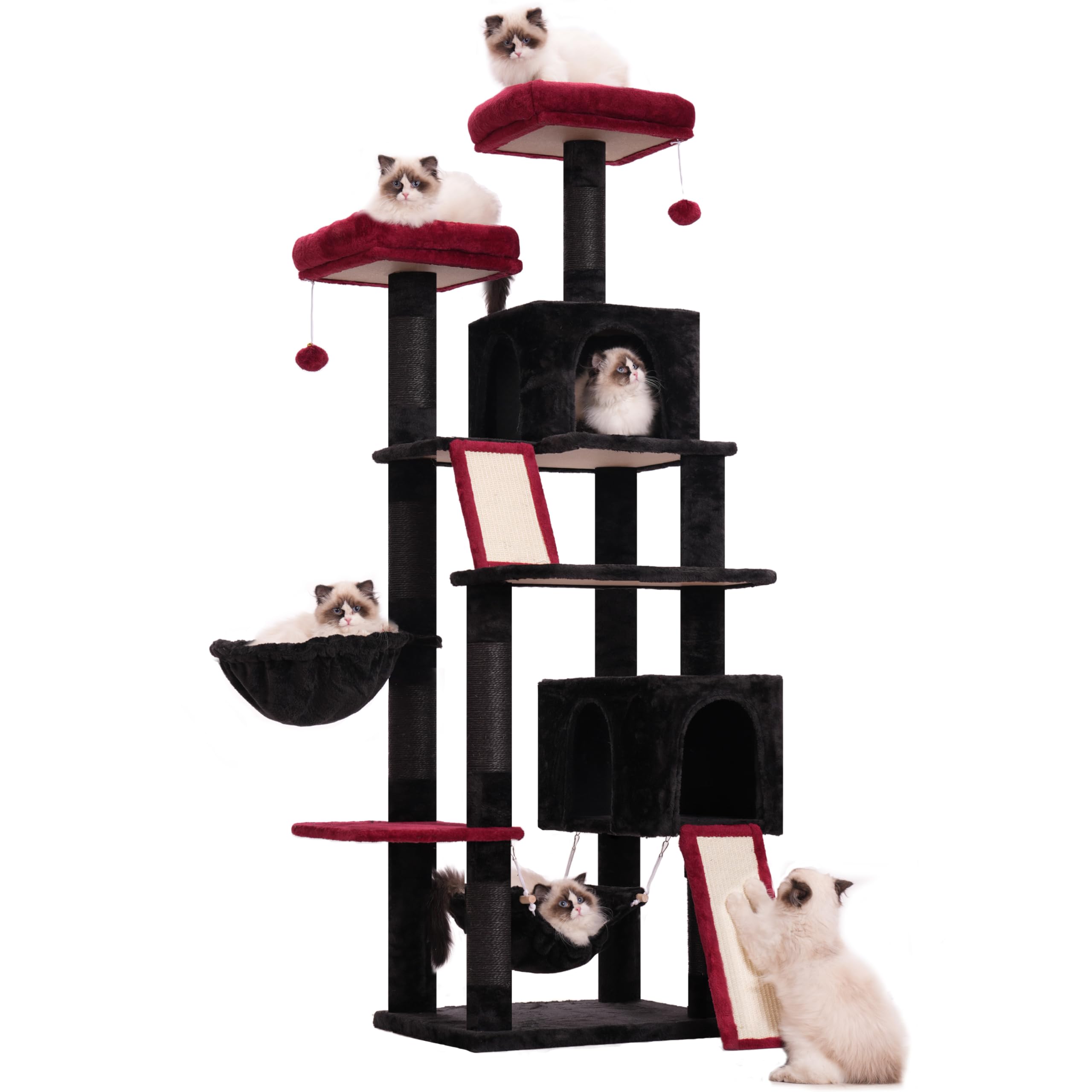 Gitelsnour cat tree black gothic design complements modern living spaces.