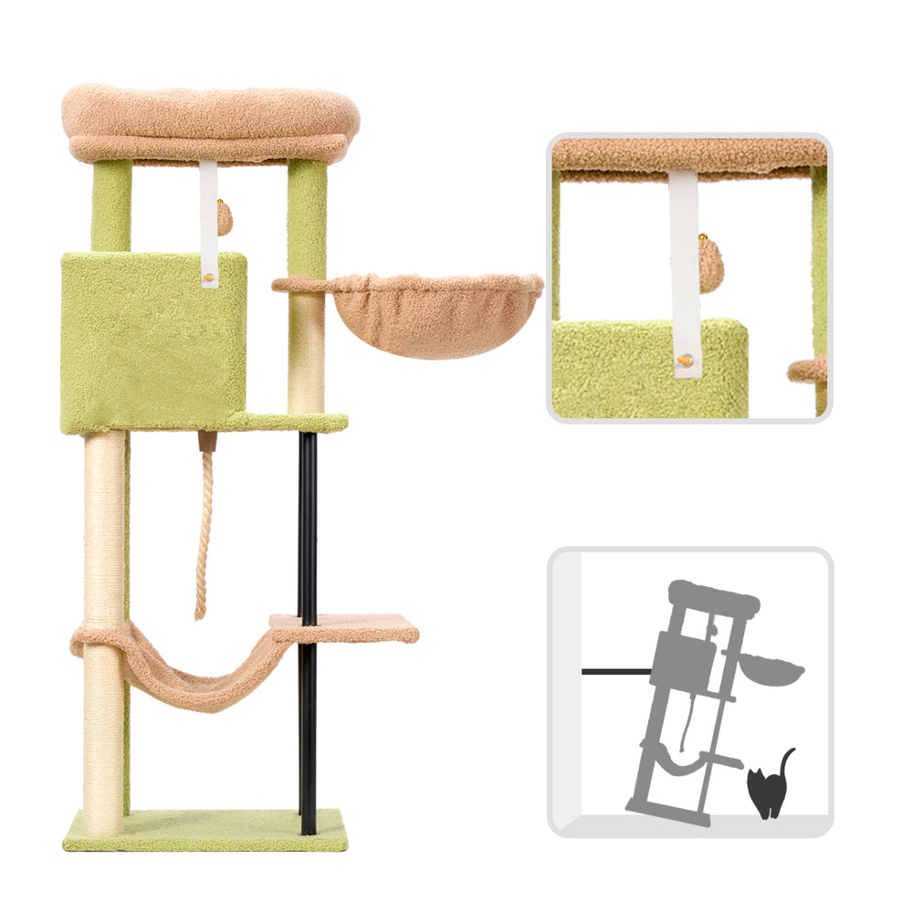 Gitelsnour cat condo keeps kittens safe with enclosed, accessible space.