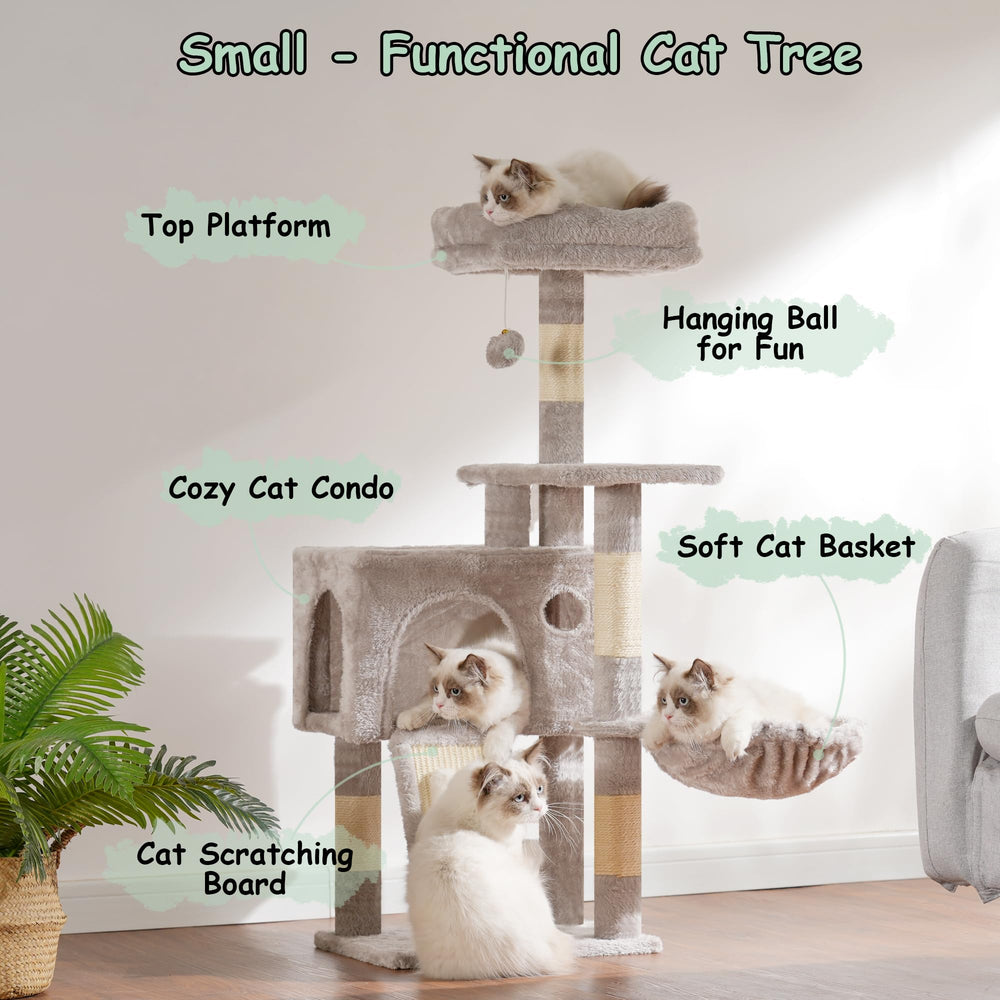 Gitelsnour cat tree cozy cat house for secure naps.
