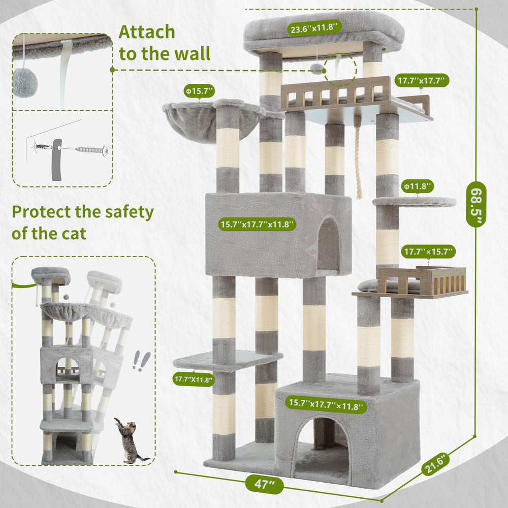 Gitelsnour cat tree cushions offer non-slip comfortable lounging surfaces