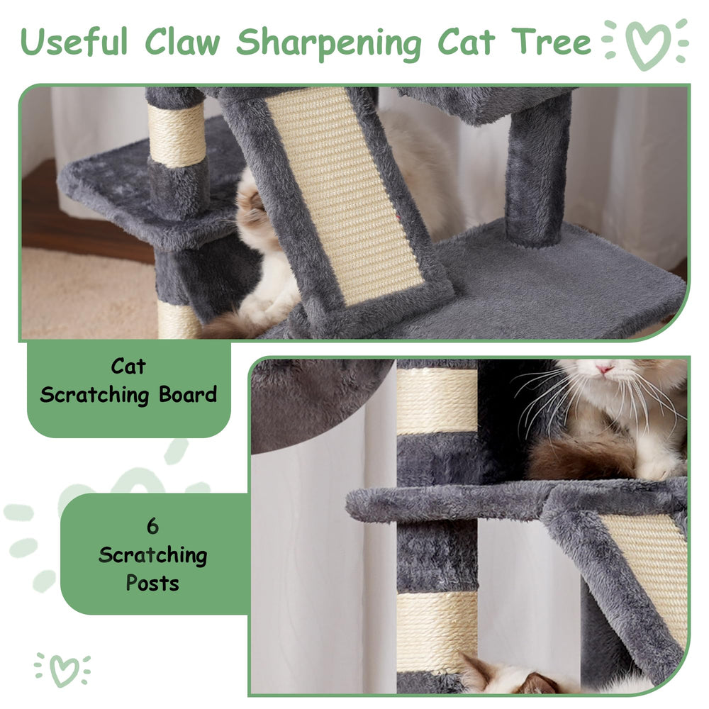 Gitelsnour cat tree deep cat basket offers a warm, roomy resting spot.