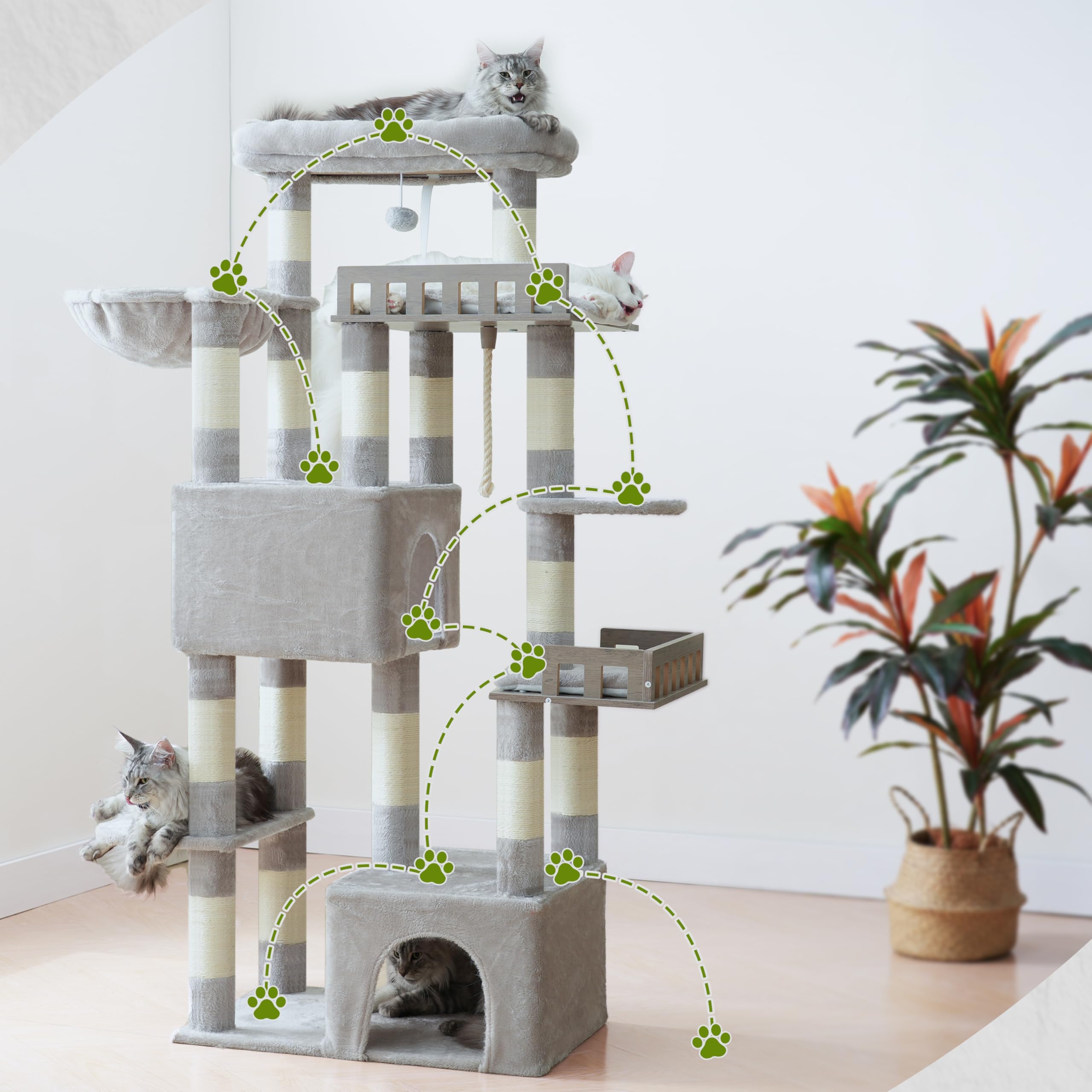 Gitelsnour cat tree hammock adds a cozy nap spot