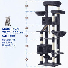 Gitelsnour cat tree large condo gives a cozy hideaway for cats.