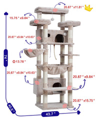 Gitelsnour cat tree large condos offer privacy and quiet hideaways.