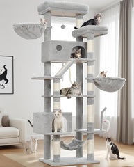 Gitelsnour cat tree large top perch for big cats, elevated observation.