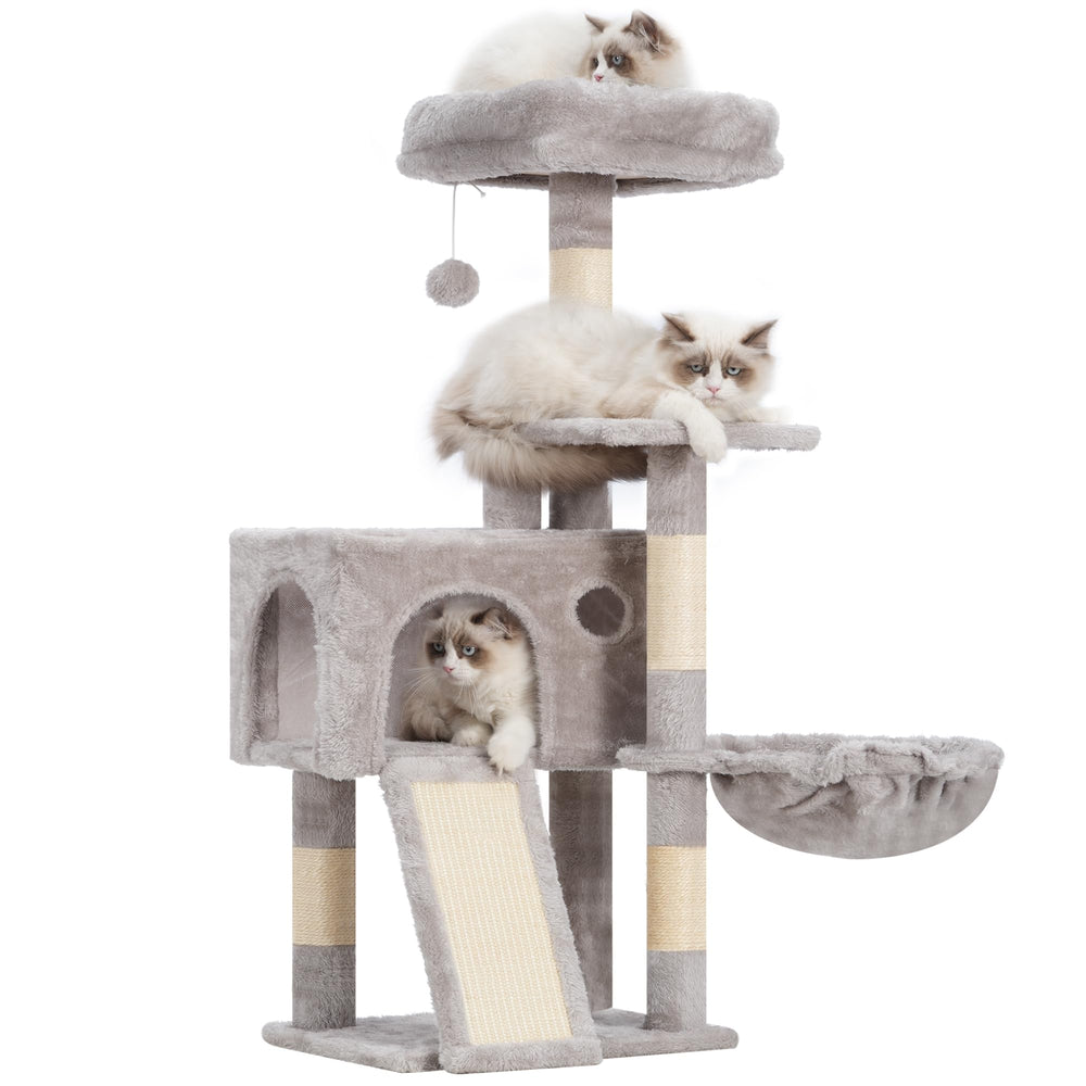 Gitelsnour cat tree multi-level design encourages climbing.