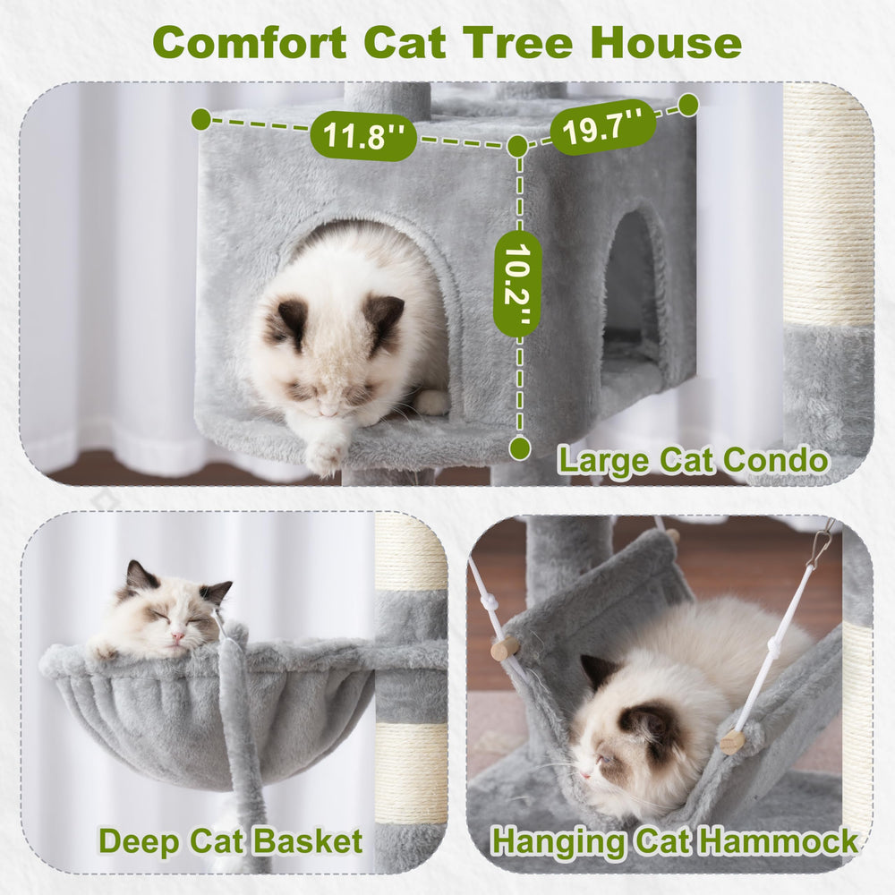 Gitelsnour cat-tree rope toy engages play and chase behavior.