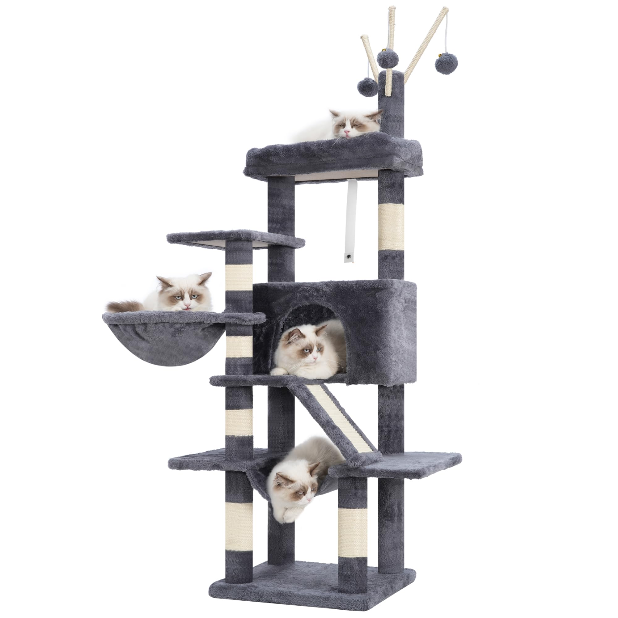 Gitelsnour cat tree overall design supports safe climbing and enrichment for indoor cats.