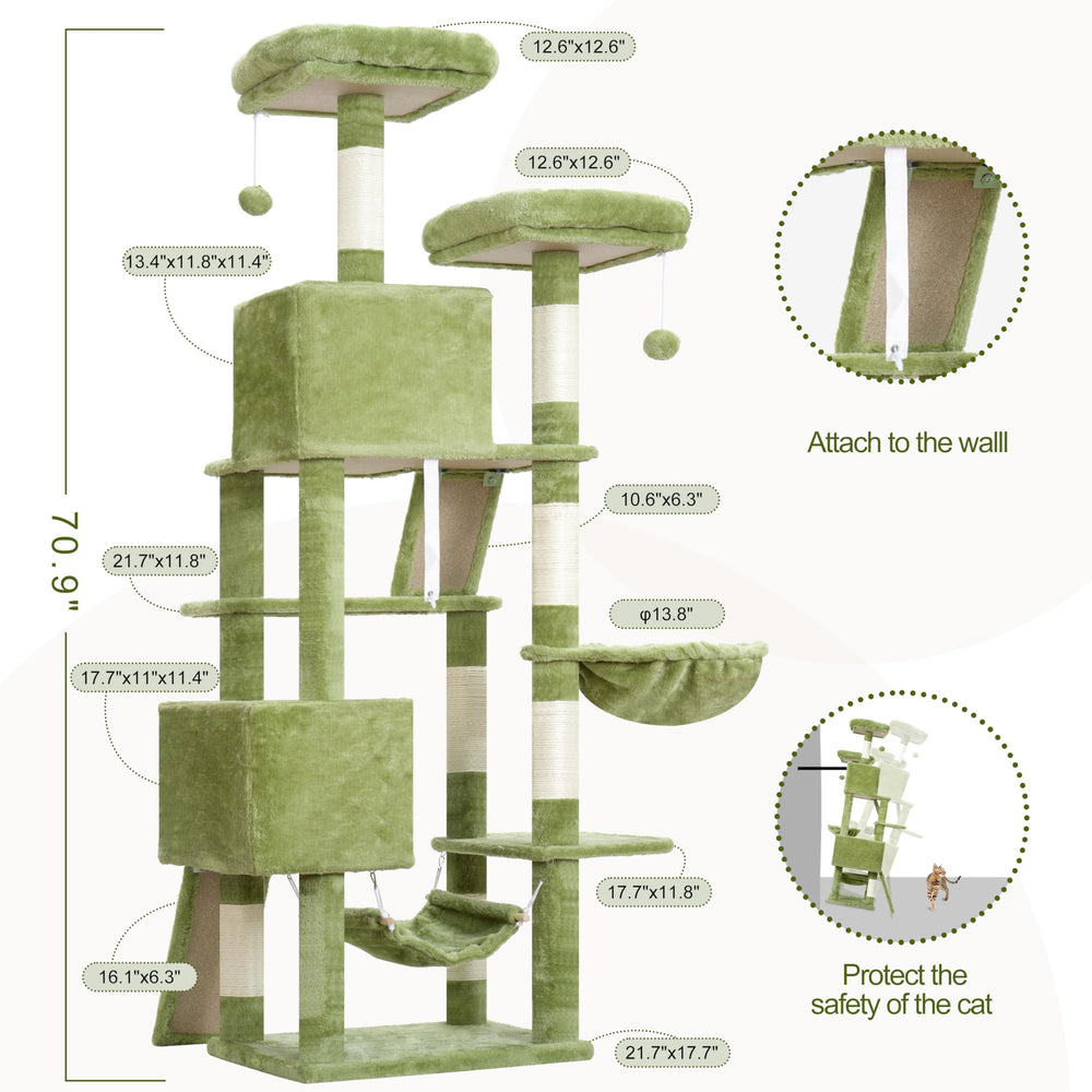 Gitelsnour cat tree scratching posts allow safe claw sharpening.