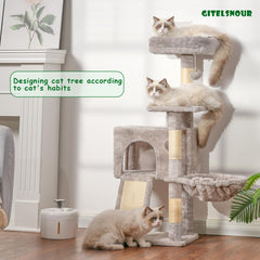 Gitelsnour cat tree scratching posts to protect furniture.