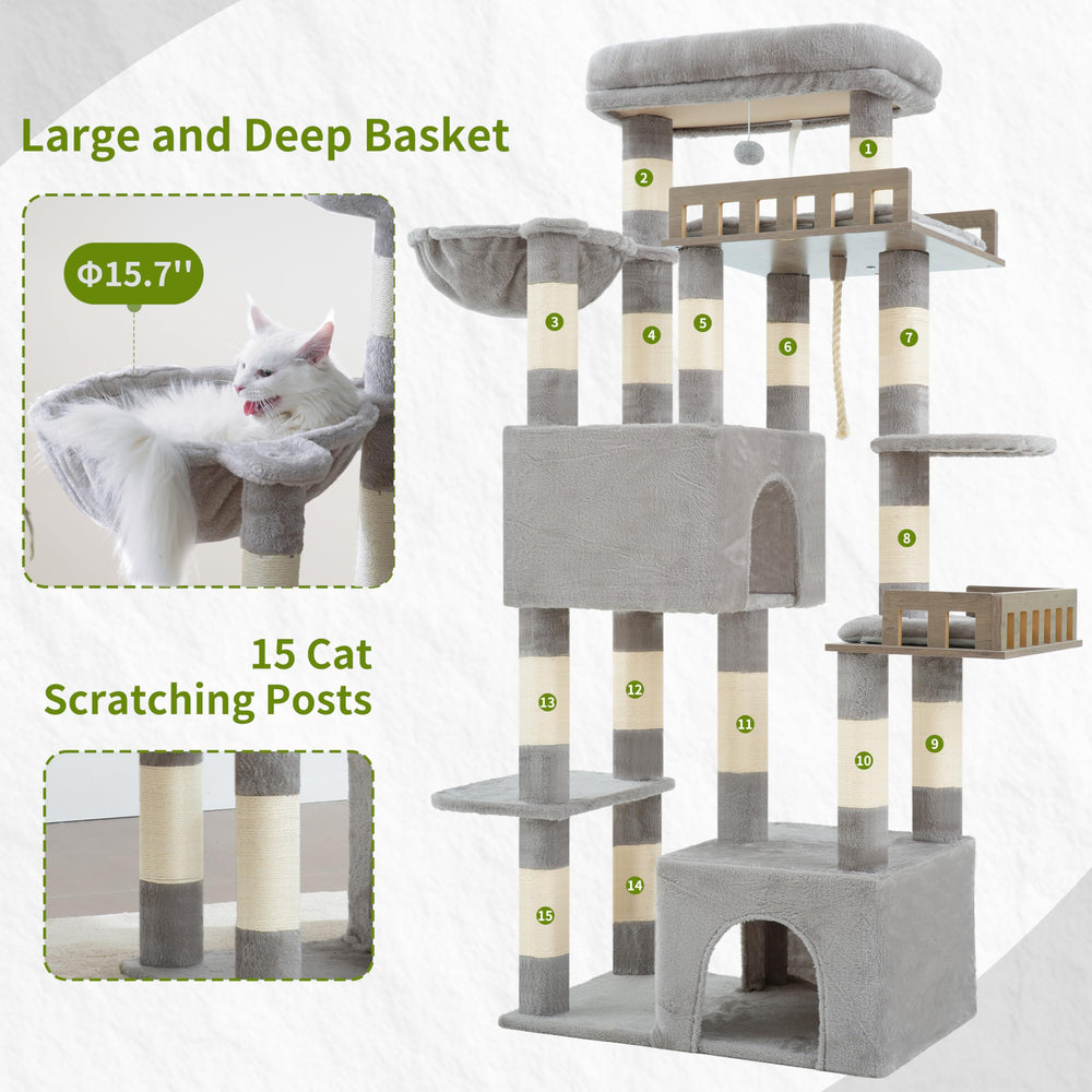 Gitelsnour cat tree scratching posts wrapped in durable sisal rope
