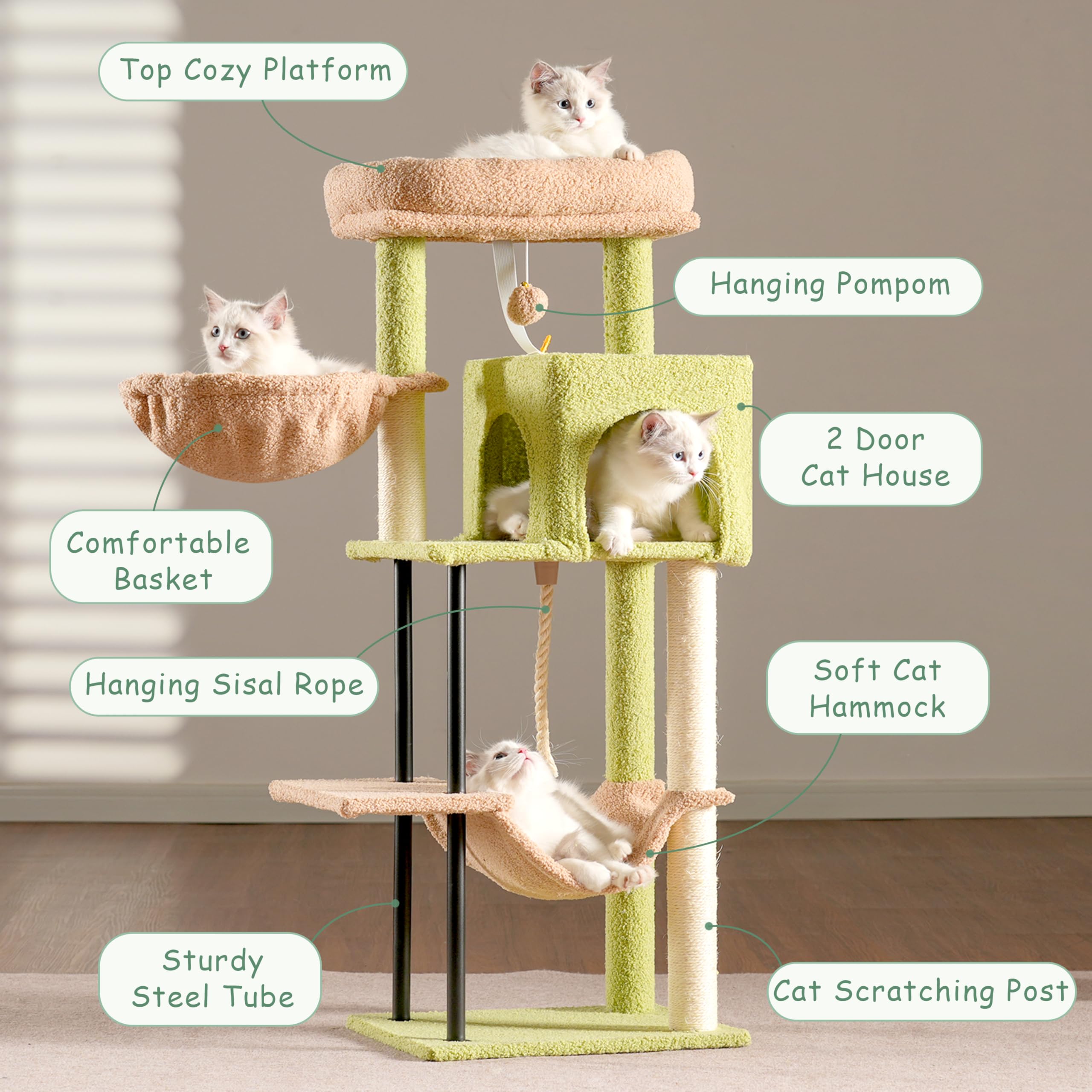 Gitelsnour natural sisal post promotes healthy scratching and activity.