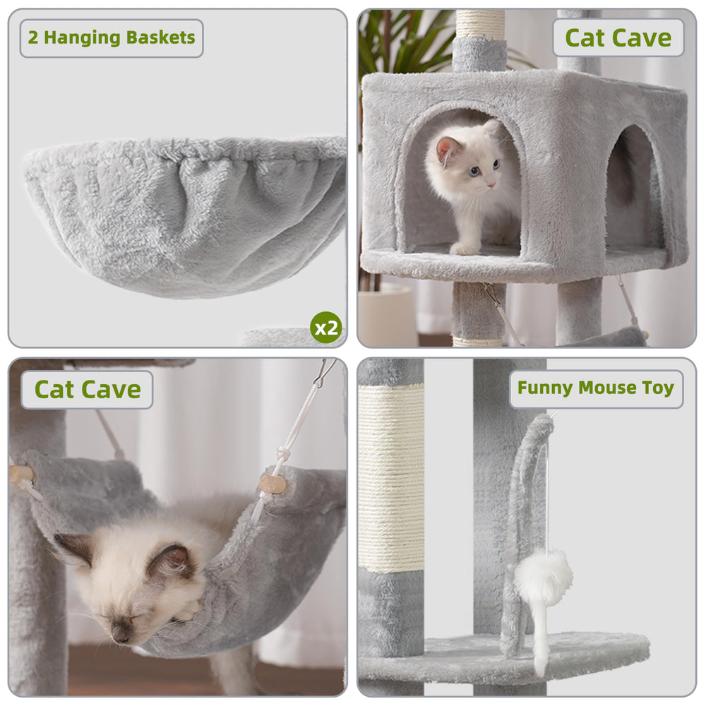 Gitelsnour cat tree sisal posts protect furniture with natural scratching.