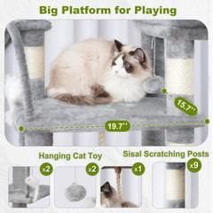 Gitelsnour cat-tree sisal posts support scratching and healthy claws.