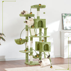 Gitelsnour cat tree features two independent sisal scratching boards for natural claw care.