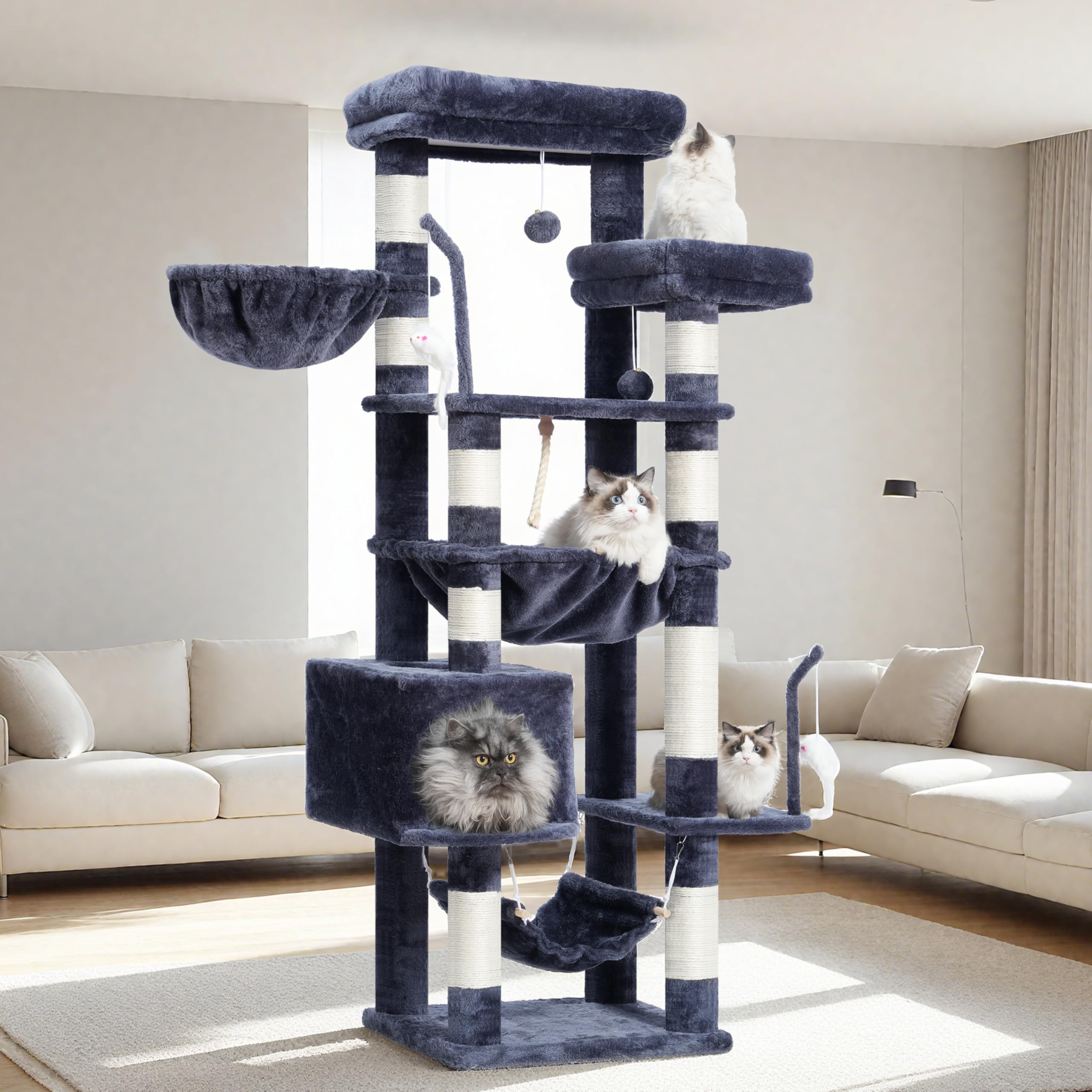 Gitelsnour anti-tip kit helps keep the cat tree safe and stable