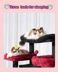 Gitelsnour cat tree spacious baskets invite safe napping and cozy nesting.