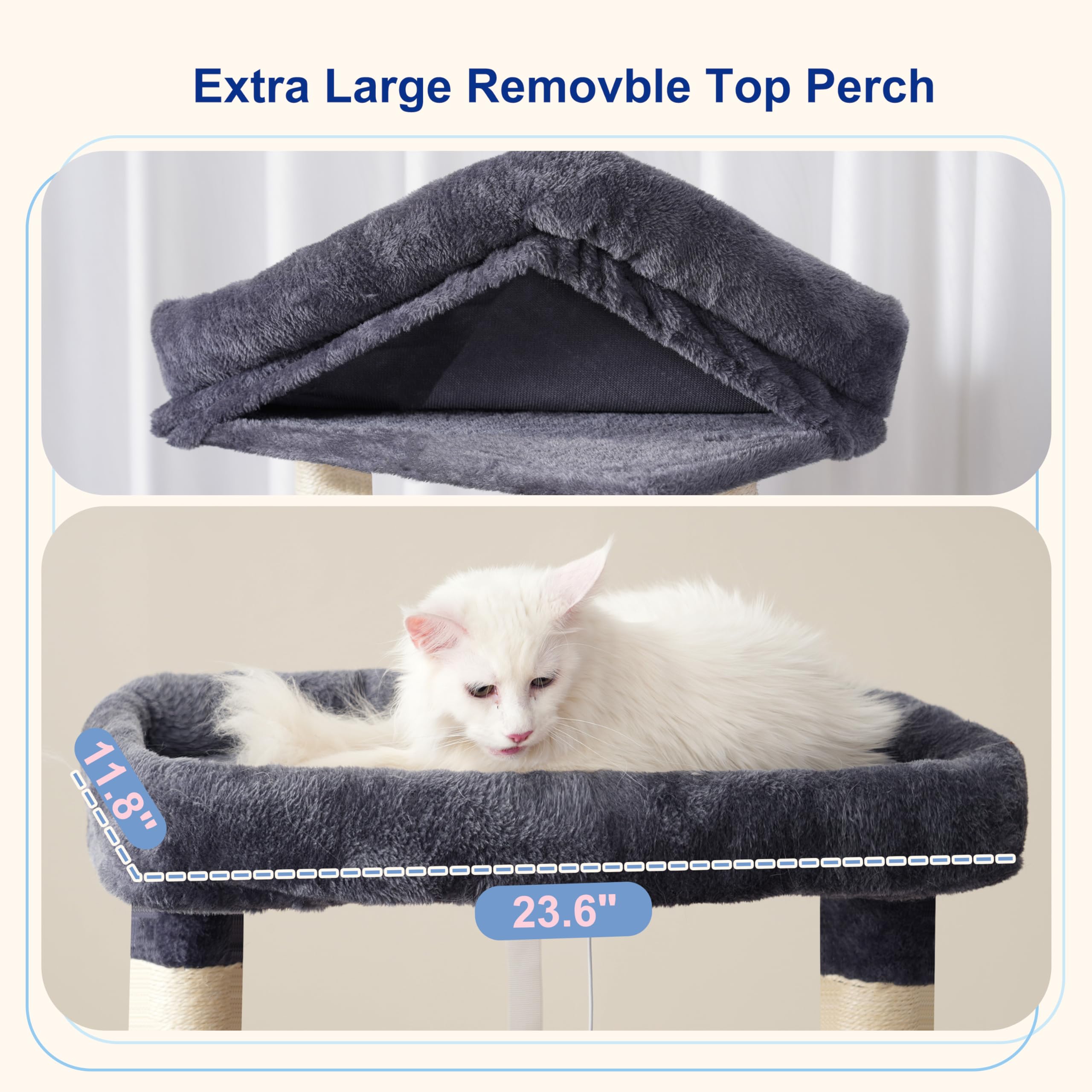 Gitelsnour cat tree top perch removable for flexible lounging