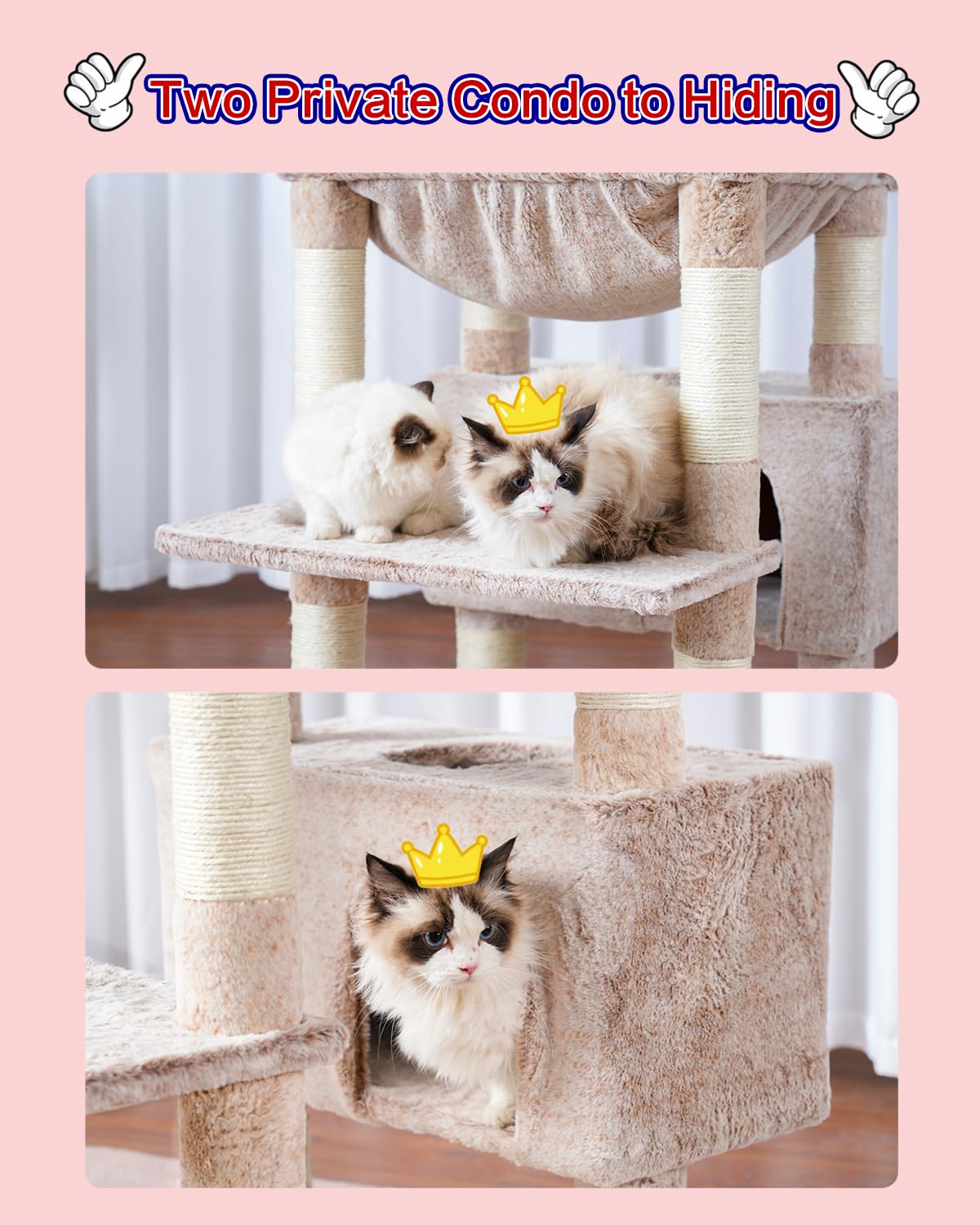 Gitelsnour cat tree toy ball engages playful curiosity and interaction.
