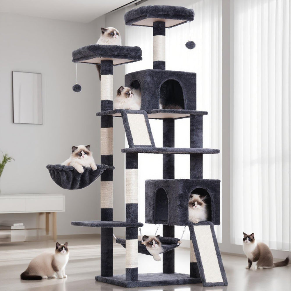 Gitelsnour cat tree anti-tipping straps boost security during exploration