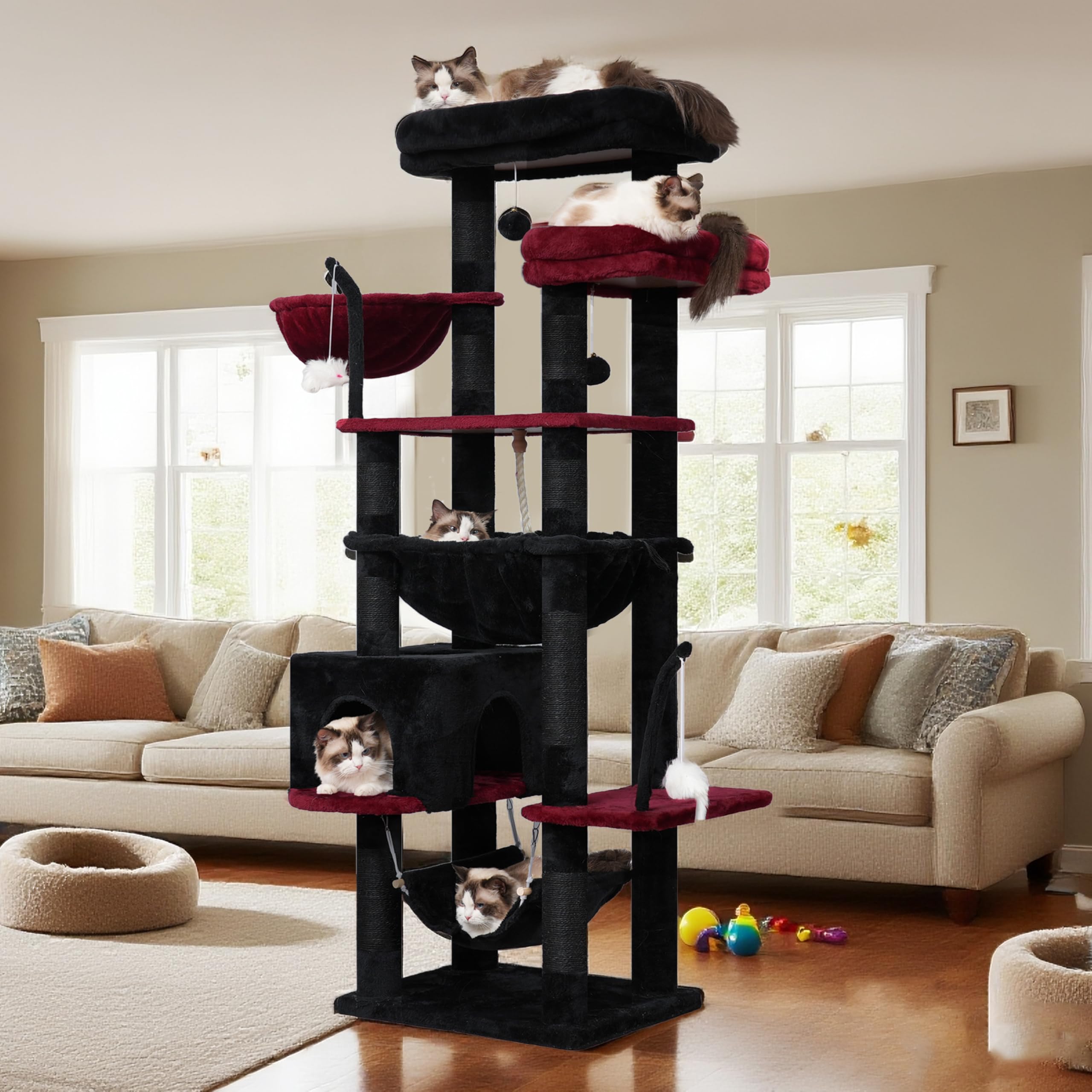 Gitelsnour Gothic Cat Tree easy-to-assemble design with included tools.