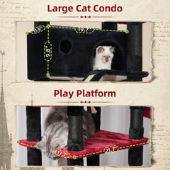Gitelsnour Gothic Cat Tree sisal posts satisfy scratching instincts and protect furniture