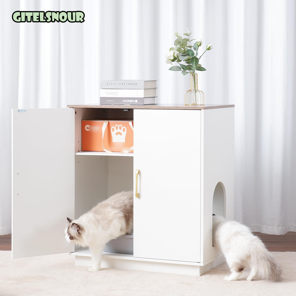 Gitelsnour Litter Box Enclosure back-ventilated design supports airflow and cat comfort