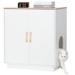 Gitelsnour Litter Box Enclosure front view showing spacious size and odor containment potential