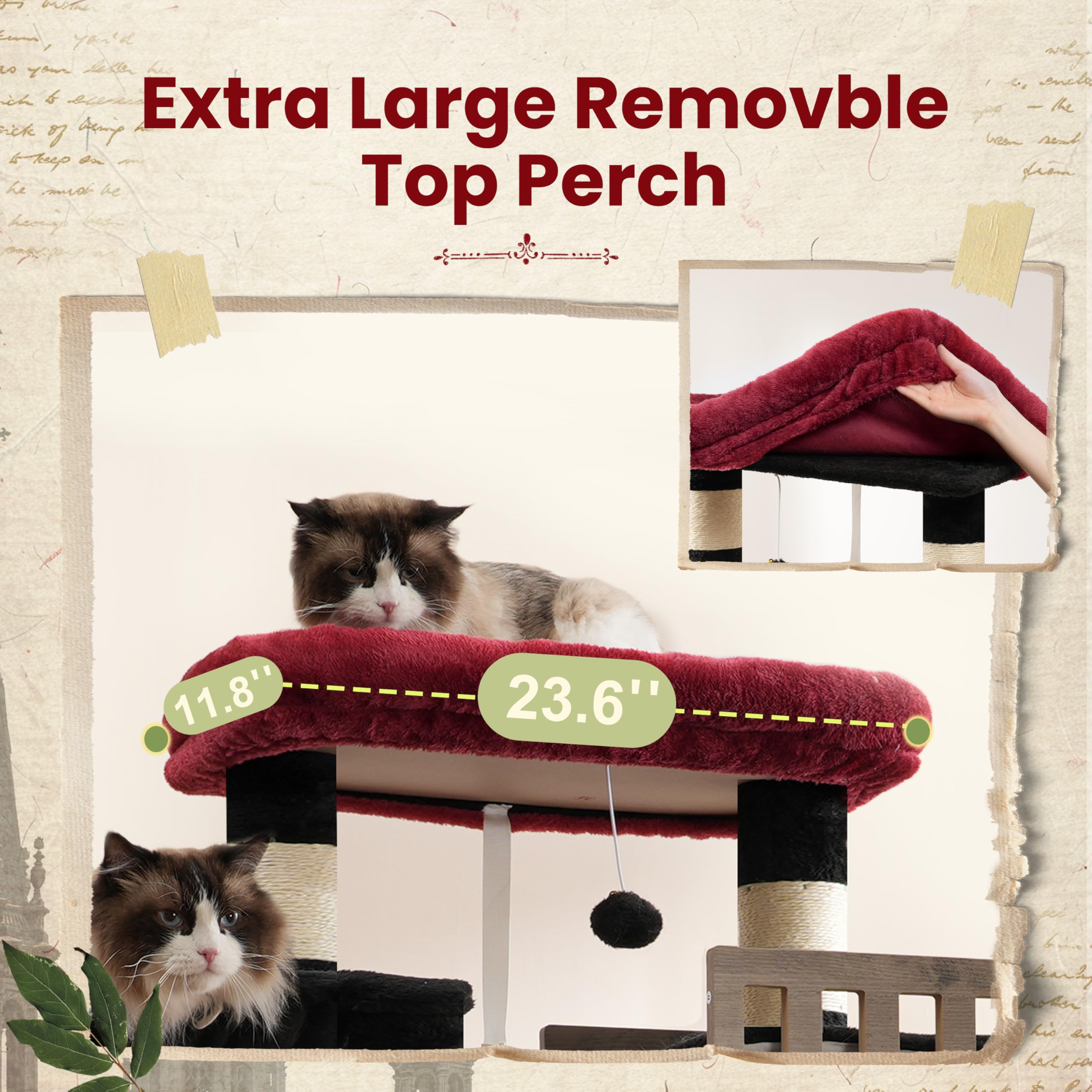 Gitelsnour top perch removable cover provides easy cleaning and versatile lounging