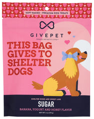 GivePet Sugar golosinas-perro-banano-yogur-miel, recompensa ideal para entrenamiento diario.