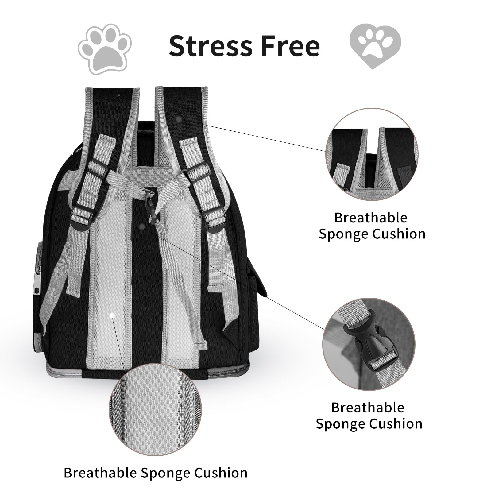 GixDix cat backpack carrier airline approved for travel on compatible flights