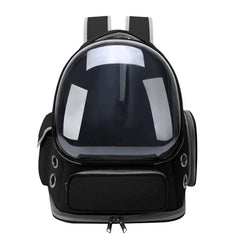 GixDix cat backpack carrier bubble window offers clear visibility for curious pets on walks