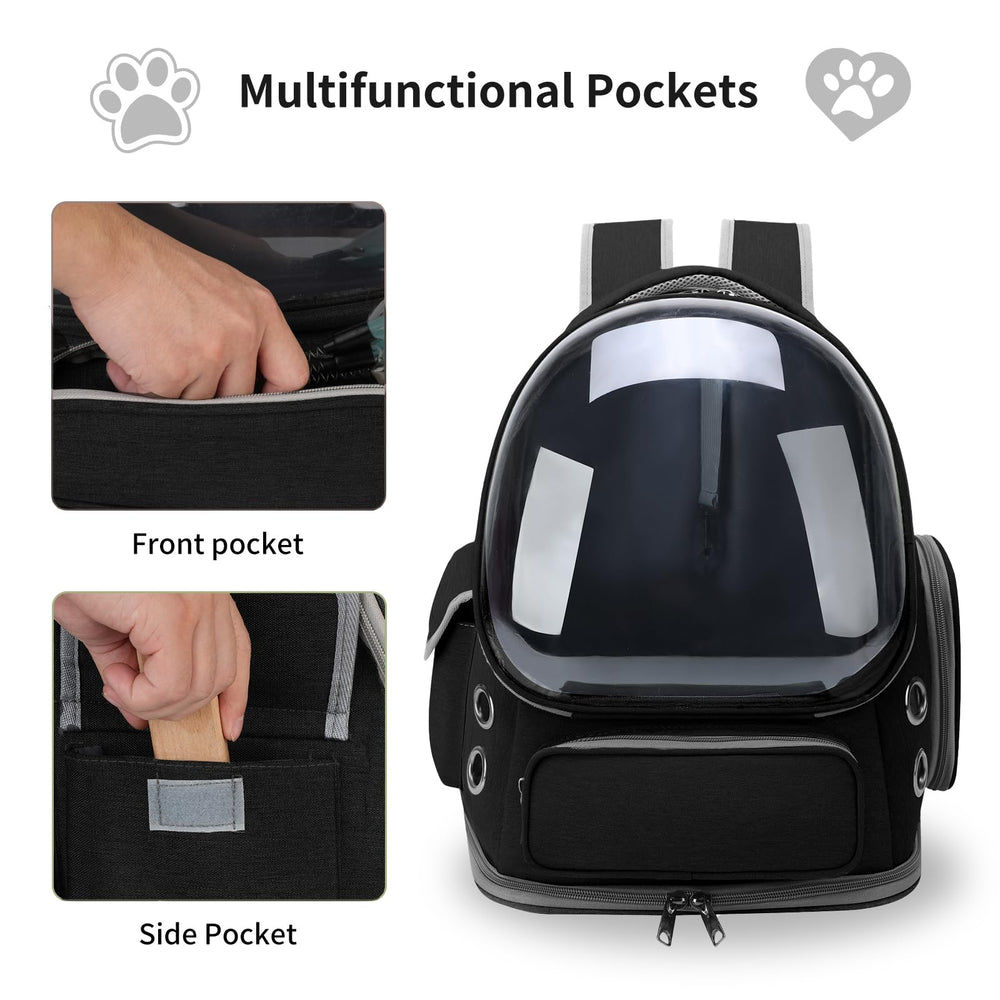 GixDix cat backpack carrier spacious interior fits cats up to 20 pounds for relaxed travel