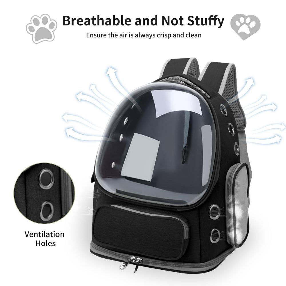 GixDix cat backpack carrier ventilation mesh provides steady airflow for comfort