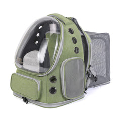 GixDix cat backpack expandable exterior offers extra space for comfortable travel with large cats.