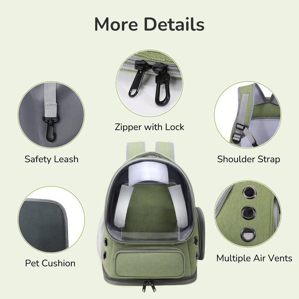 GixDix cat backpack safety zipper ensures secure enclosure and escape prevention.