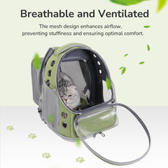 GixDix cat backpack ventilation mesh delivers three breathable panels for airy, comfortable journeys.