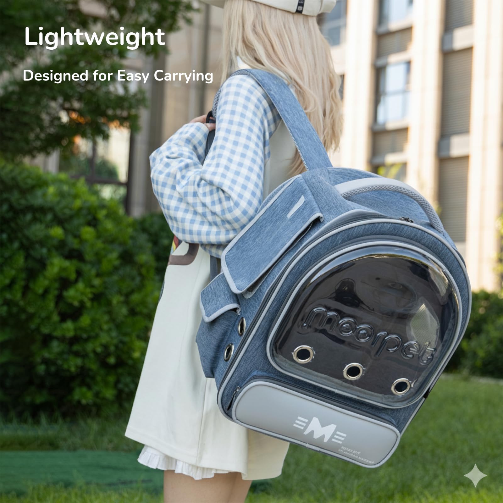 GixDix Cat Bubble Backpack Carrier folded storage for compact travel.