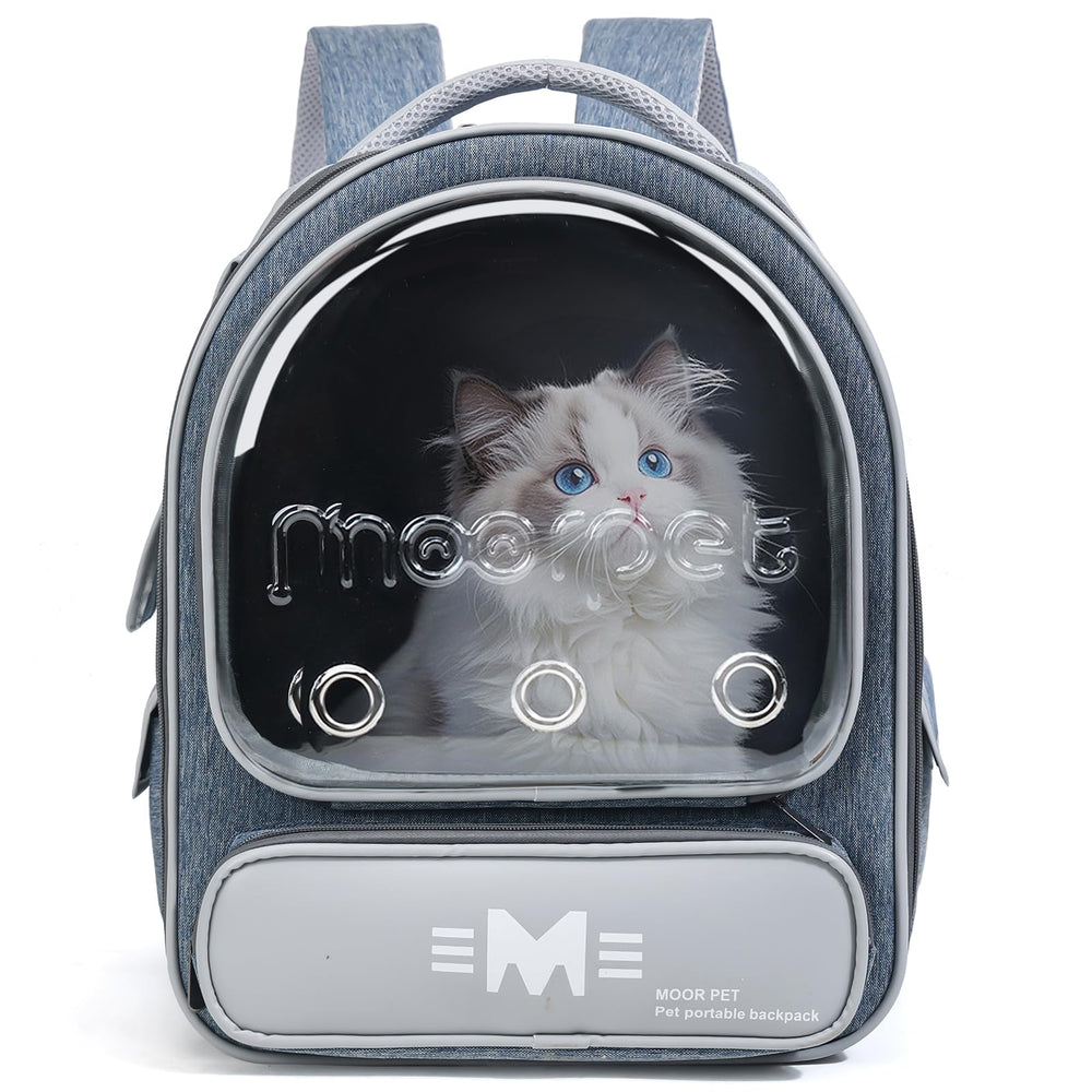 GixDix Cat Bubble Backpack Carrier front view for wide pet viewing.