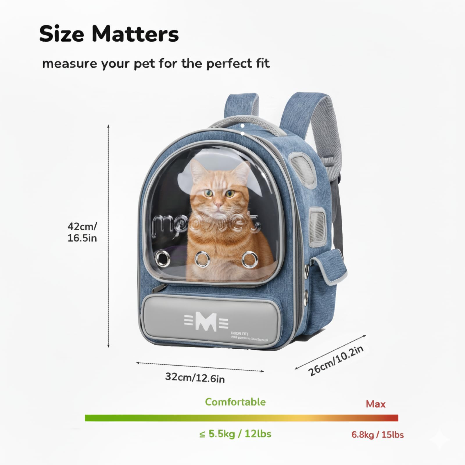 GixDix Cat Bubble Backpack Carrier safety leash enhances security outdoors.