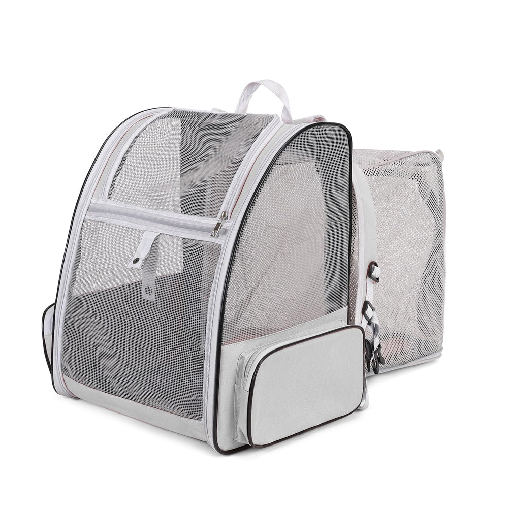 GixDix expandable cat backpack carrier exterior view for secure outdoor travel.